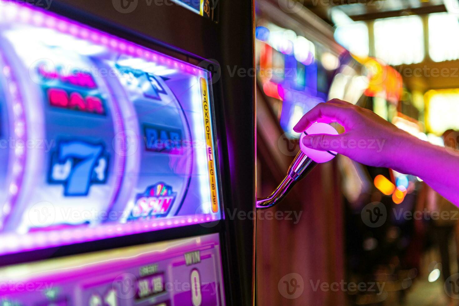 One Handed Bandit Slot Machine Spin 24629479 Stock Photo at Vecteezy