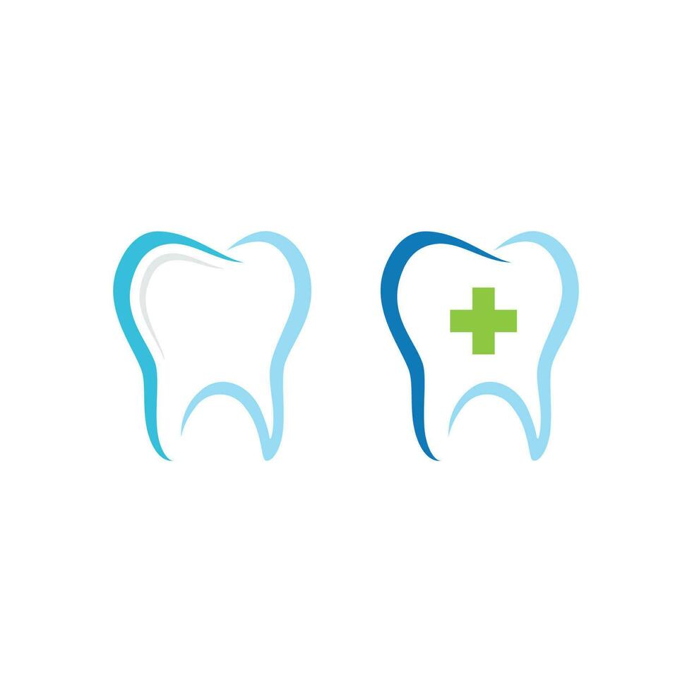 Ilustración de vector de diseño de logotipo dental