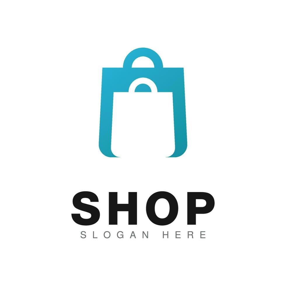 Shopping Bag Logo Icon Design Vector