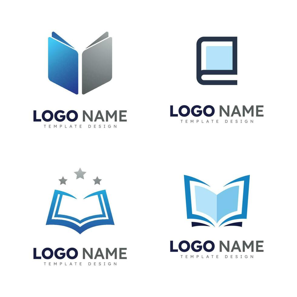 Education logo icon template. open book illustration vector