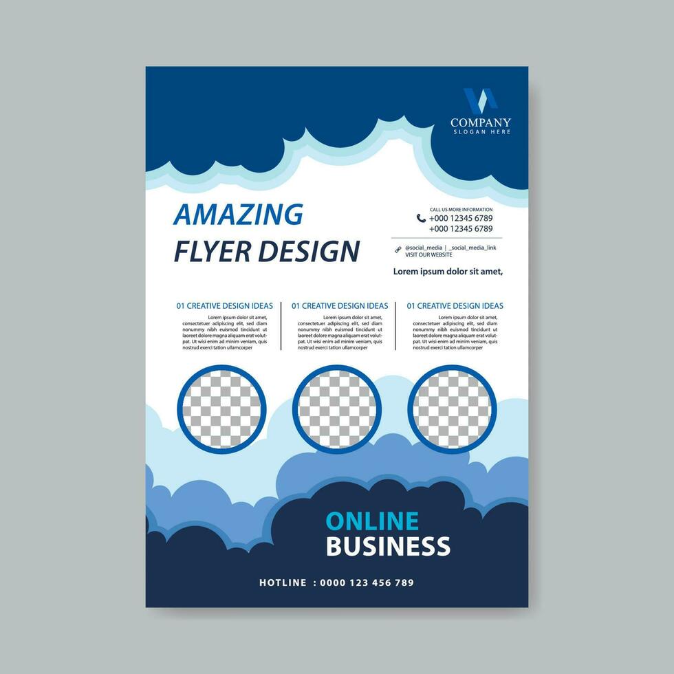 modern business flyer design template vector