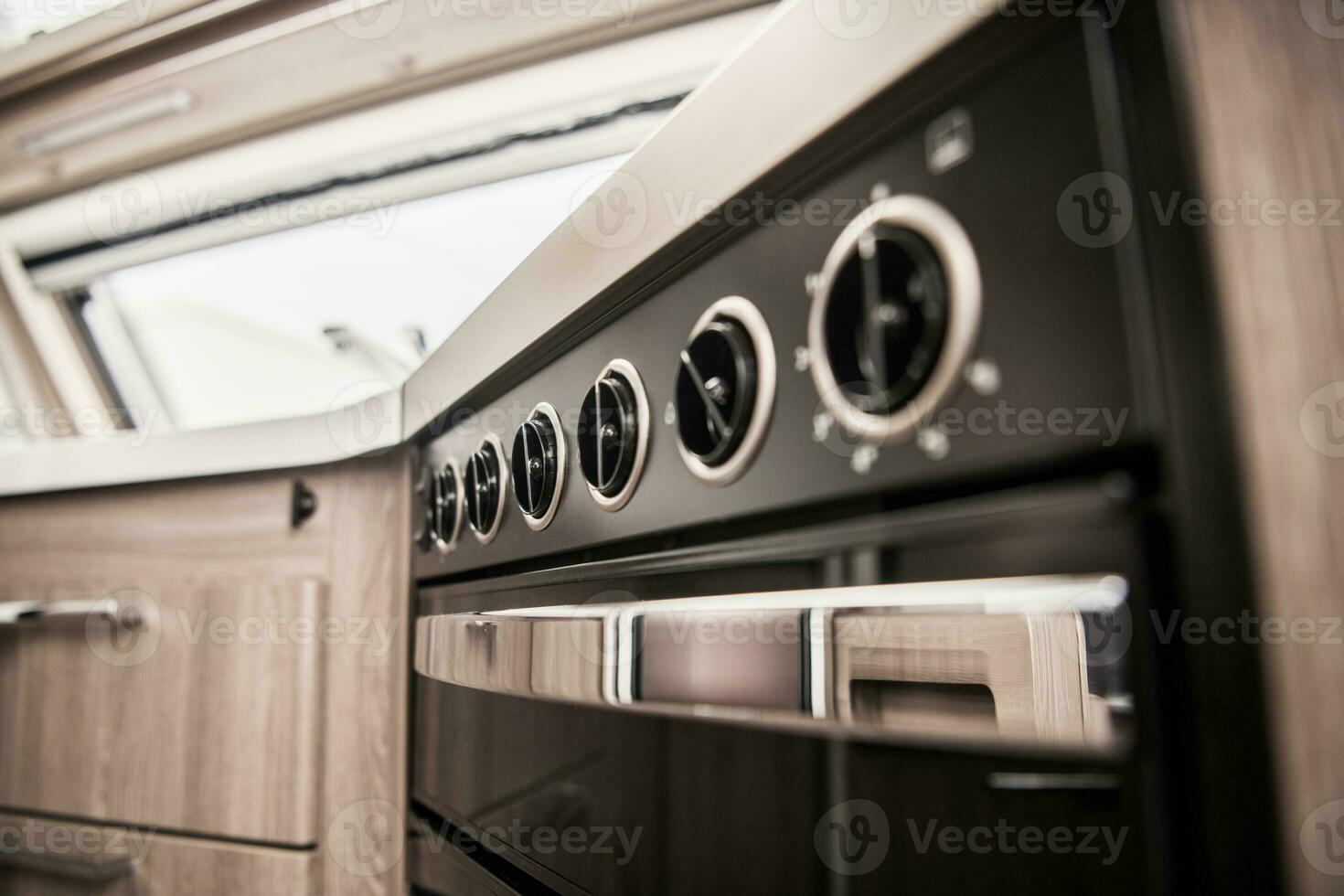 RV Kitchen Oven Closeup photo