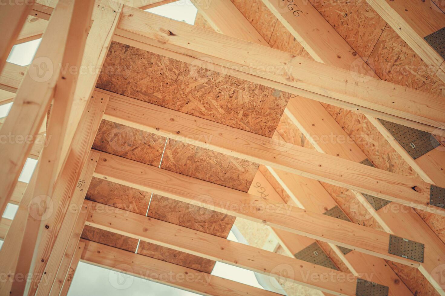 Wooden Skeleton Frame of a Building photo