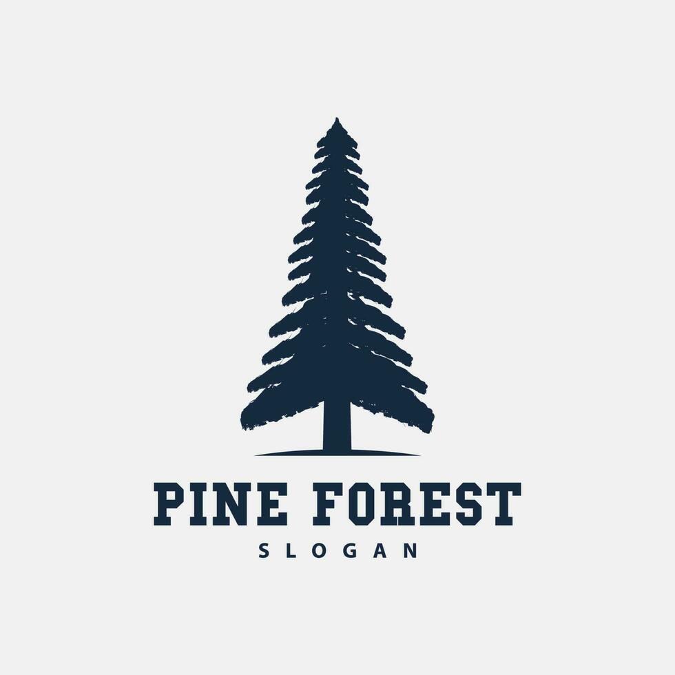 Pine Tree Logo, Luxurious Elegant Simple Design, Fir Tree Vector Abstract, Forest Icon Illustration Pine Product Brand