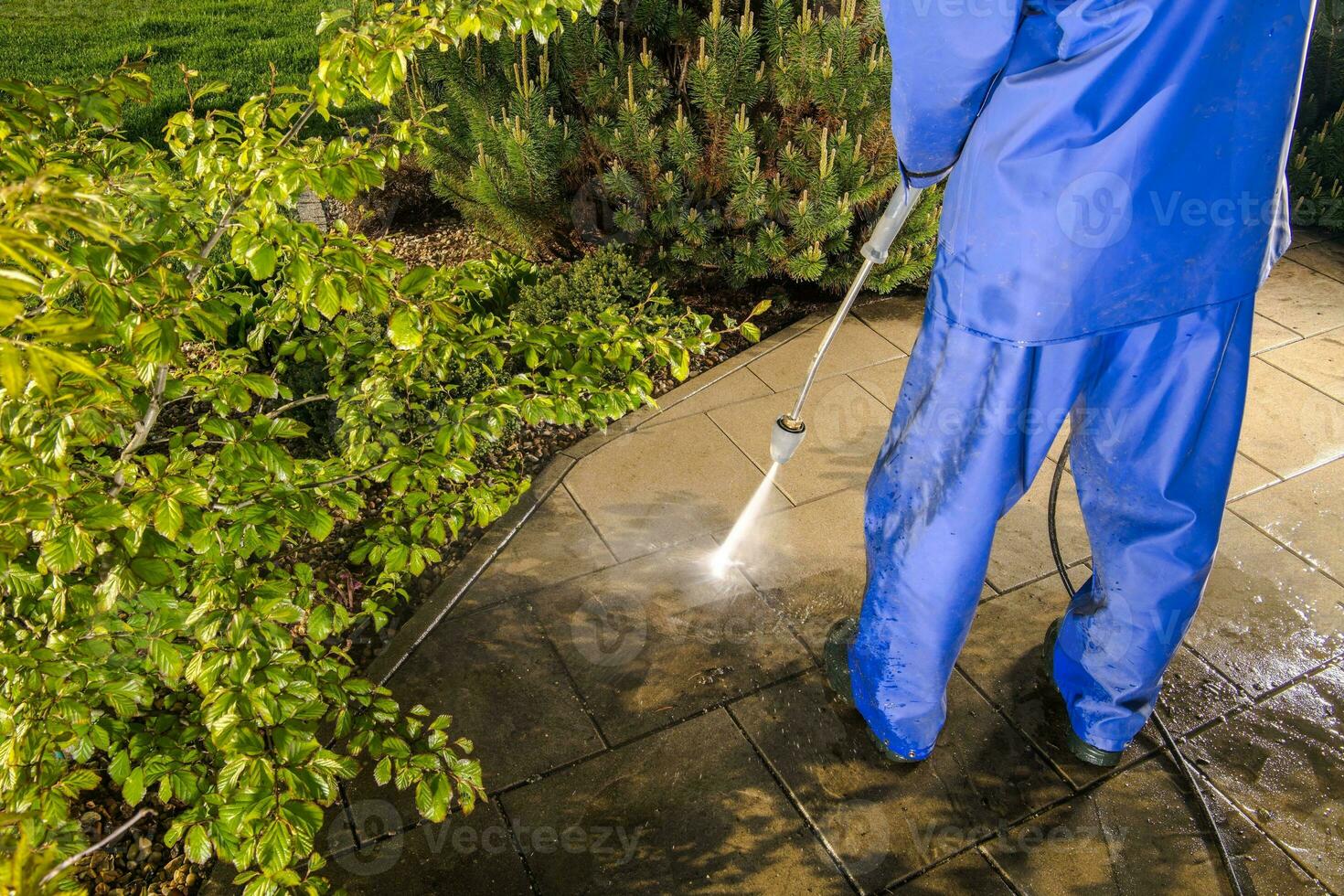 Power Washing Garden Paths photo