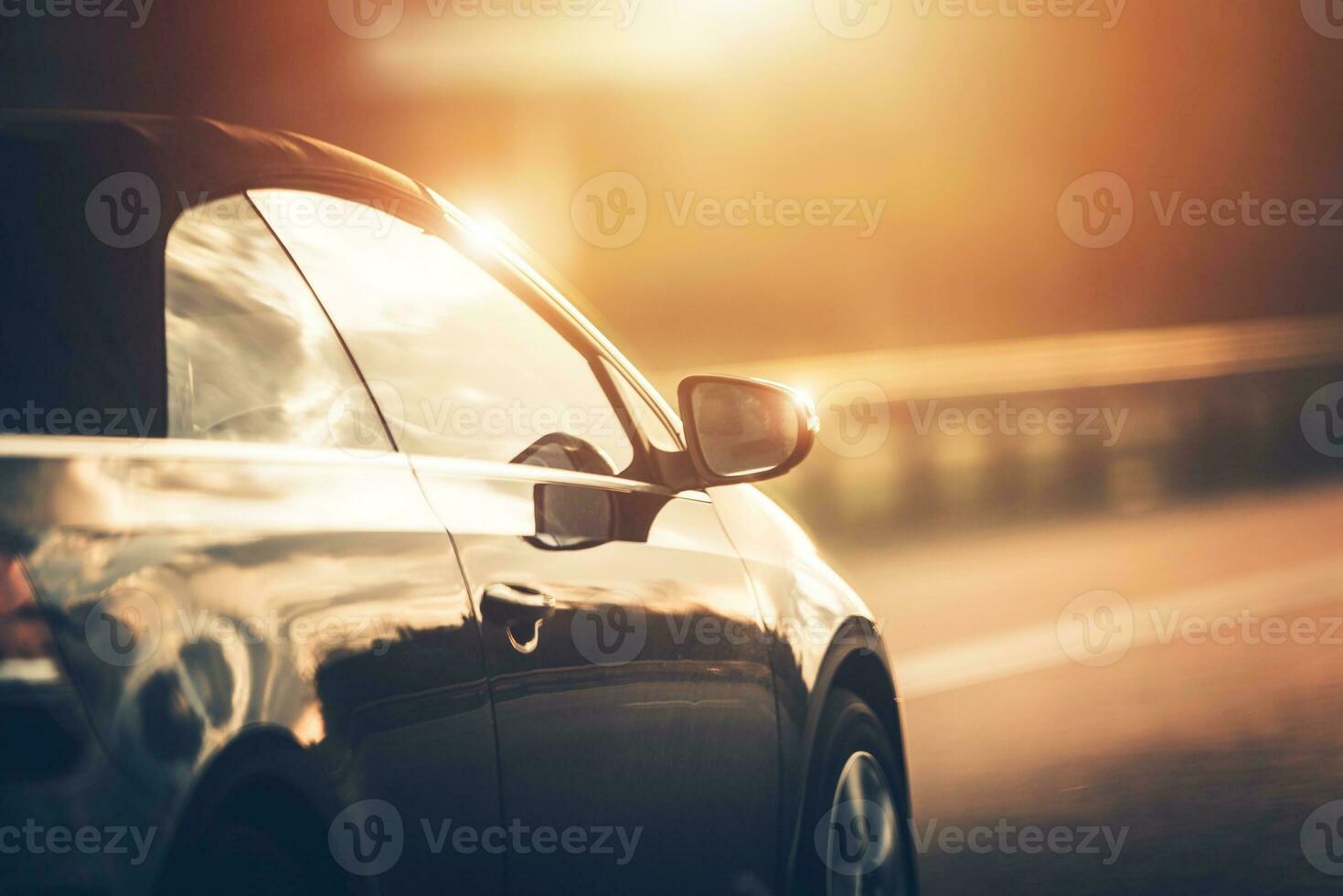 Driving Down the Road Closeup photo