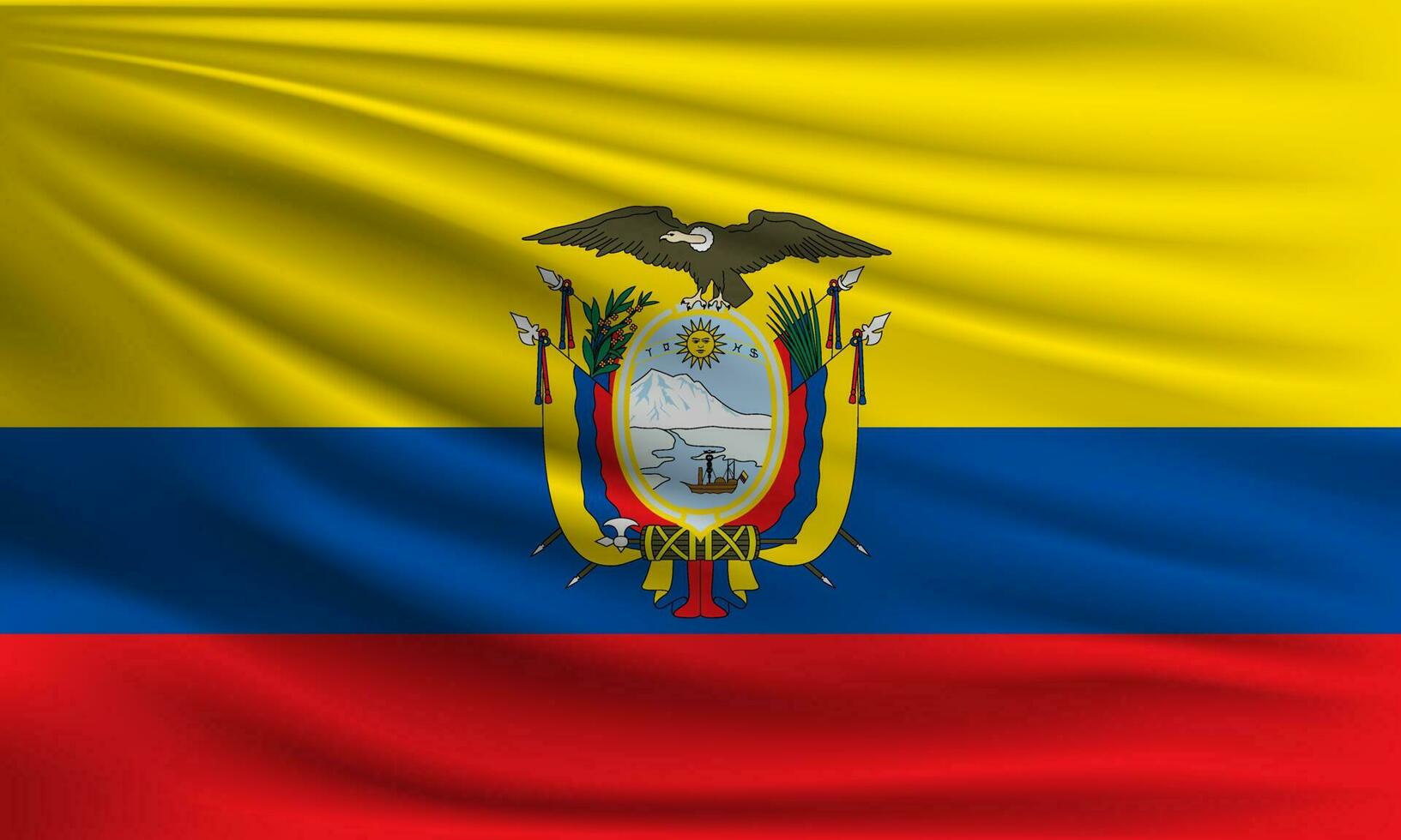 Vector flag of Ecuador