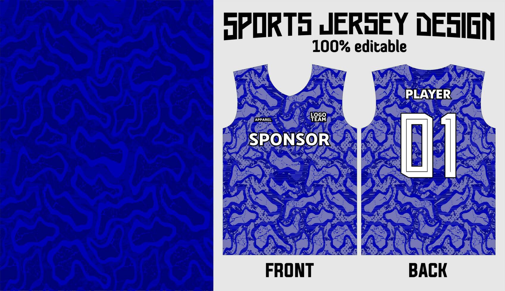resumen azul antecedentes jersey diseño para deporte uniforme vector