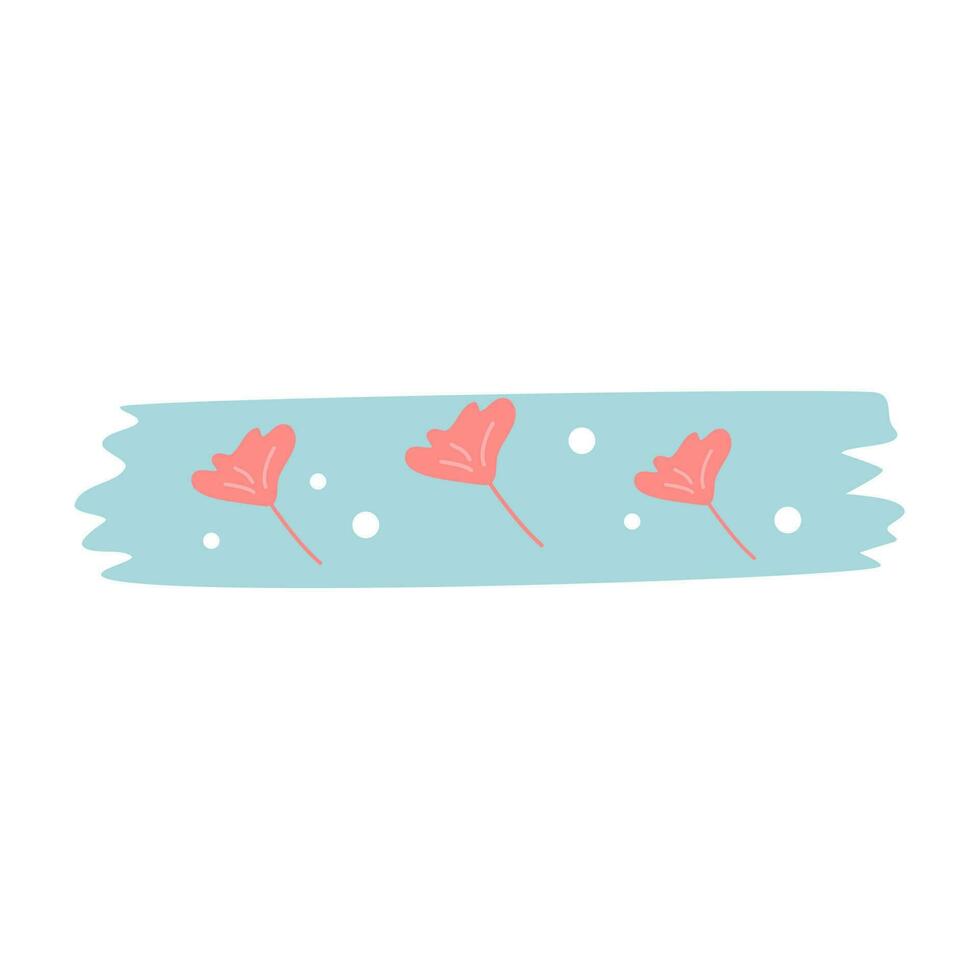 kawaii washi tape design element vector