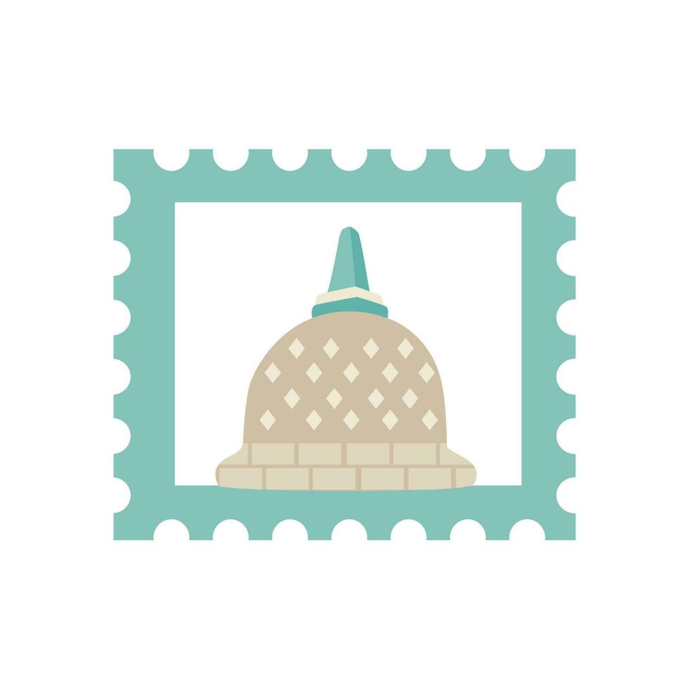 candi borobudur indonesia stamp vector