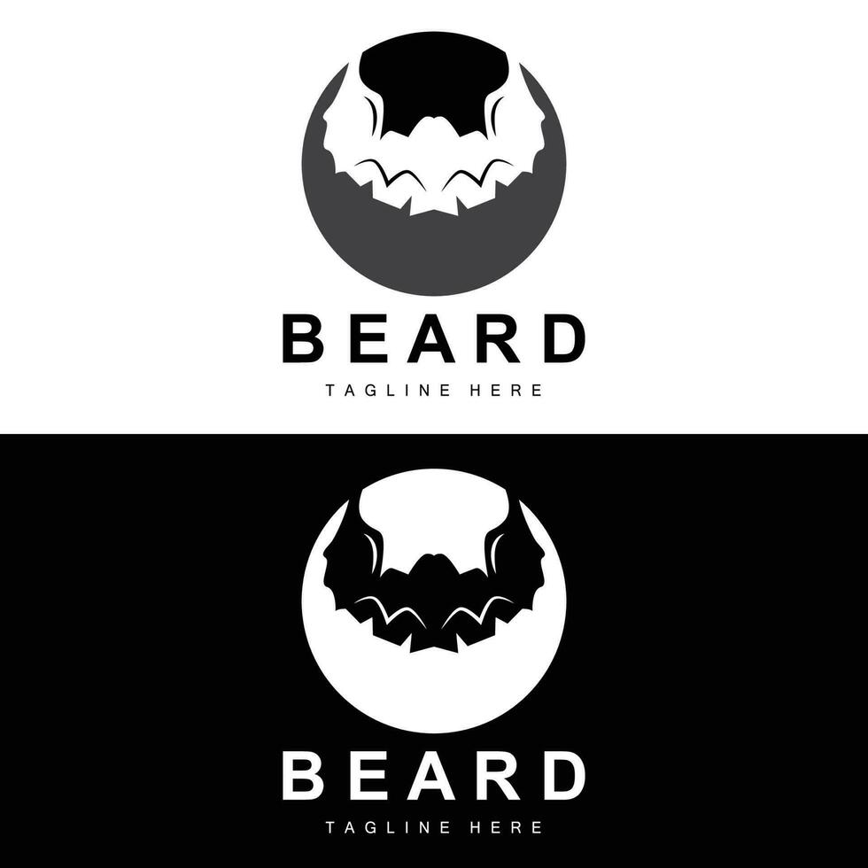 logo de barba, barbería vectorial, diseño para apariencia masculina, barbero, cabello, moda vector