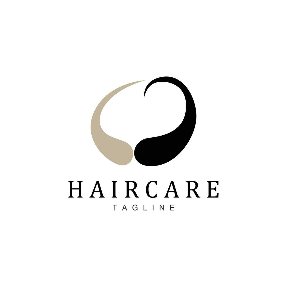 Hair Care Logo, Hair Skin Vector, Minimalist Simple Icon Template Design vector