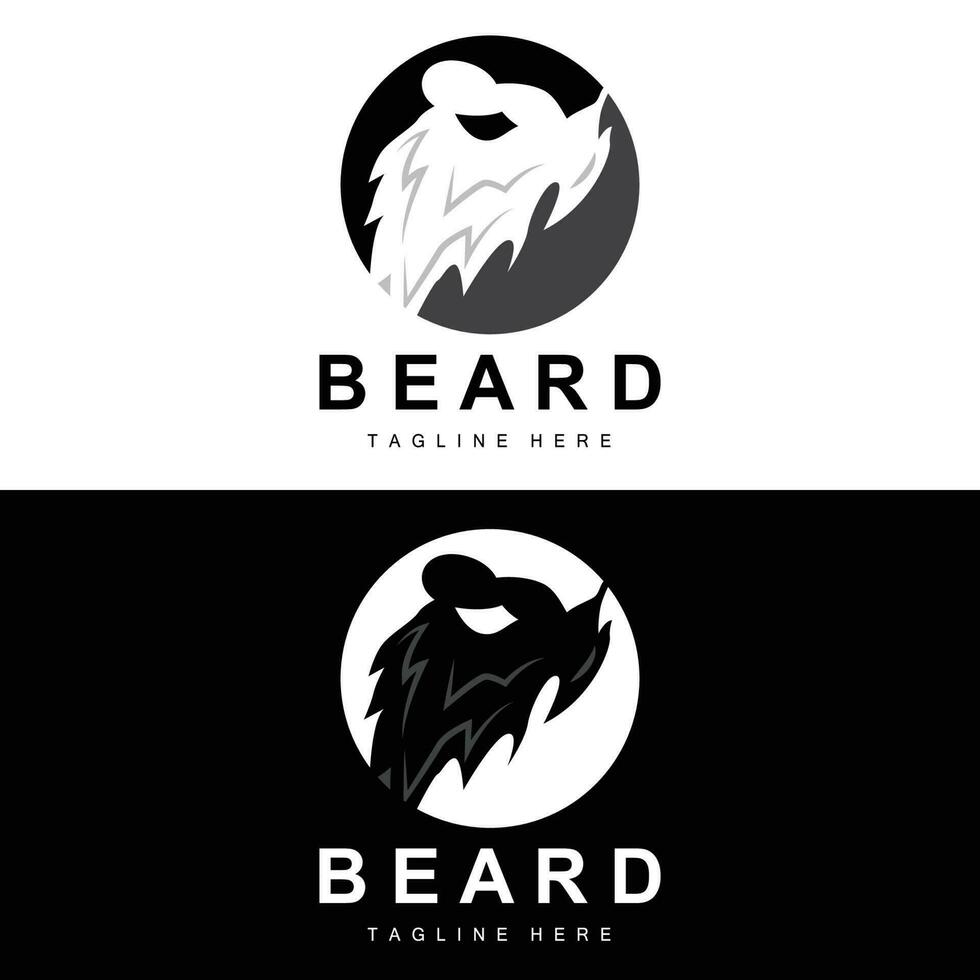 logo de barba, barbería vectorial, diseño para apariencia masculina, barbero, cabello, moda vector