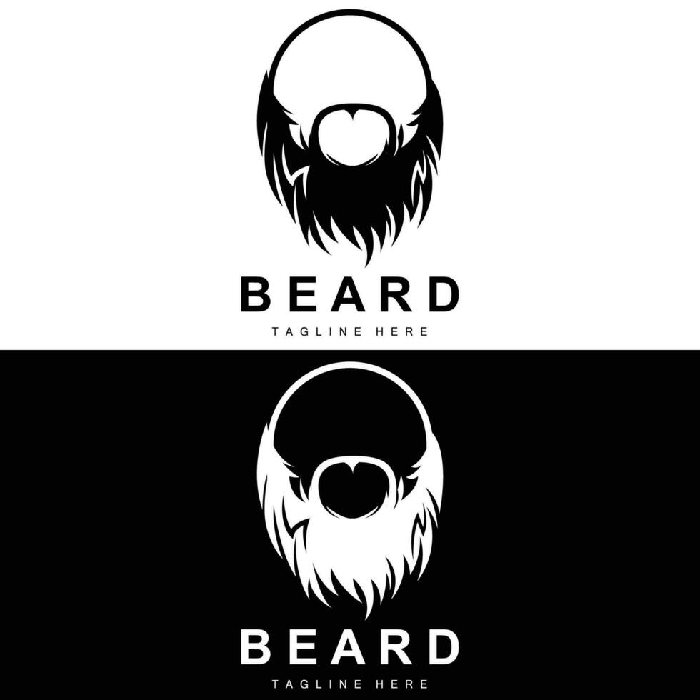 logo de barba, barbería vectorial, diseño para apariencia masculina, barbero, cabello, moda vector