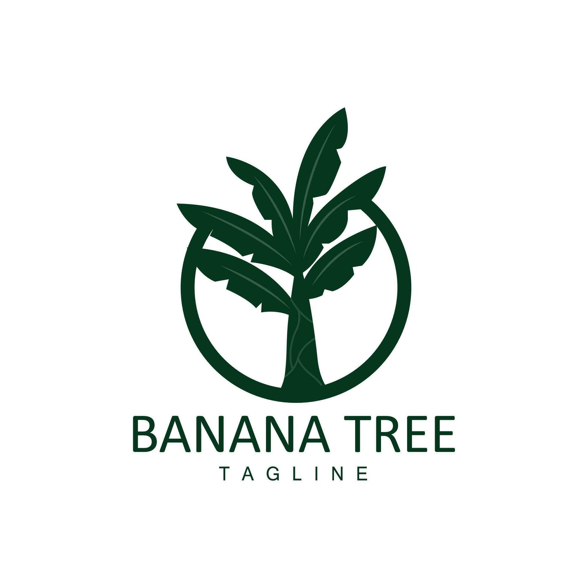 Banana Tree Logo, Fruit Tree Plant Vector, Silhouette Design, Template Illustration 24631371
