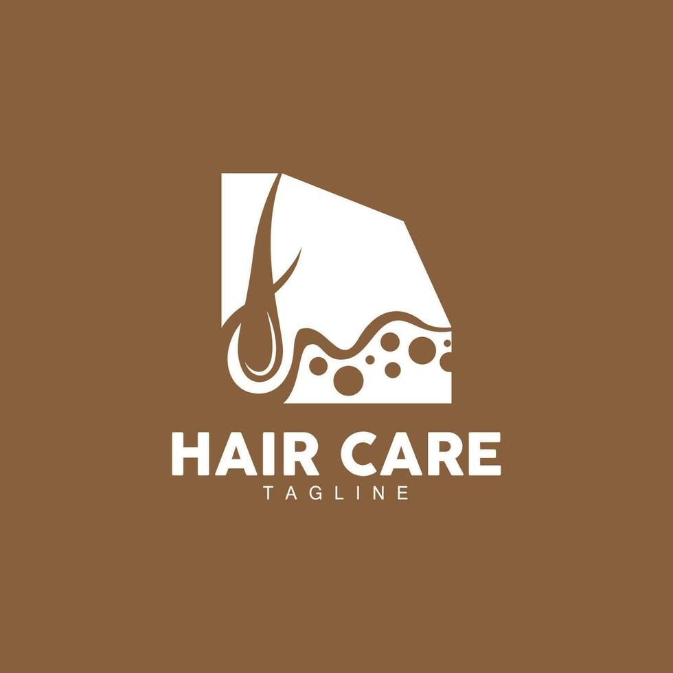 Hair Care Logo, Hair Skin Vector, Minimalist Simple Icon Template