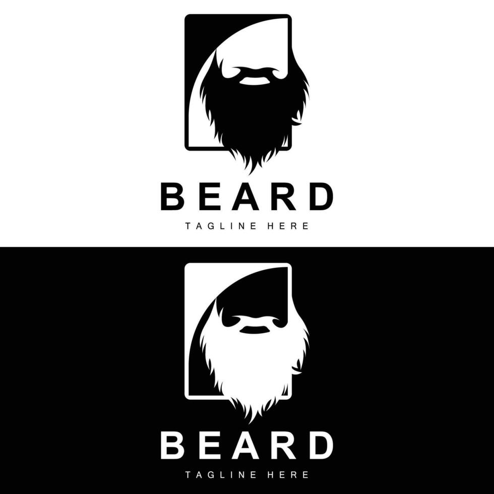 logo de barba, barbería vectorial, diseño para apariencia masculina, barbero, cabello, moda vector