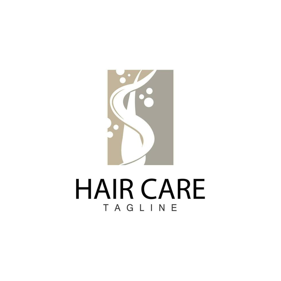 Hair Care Logo, Hair Skin Vector, Minimalist Simple Icon Template Design vector