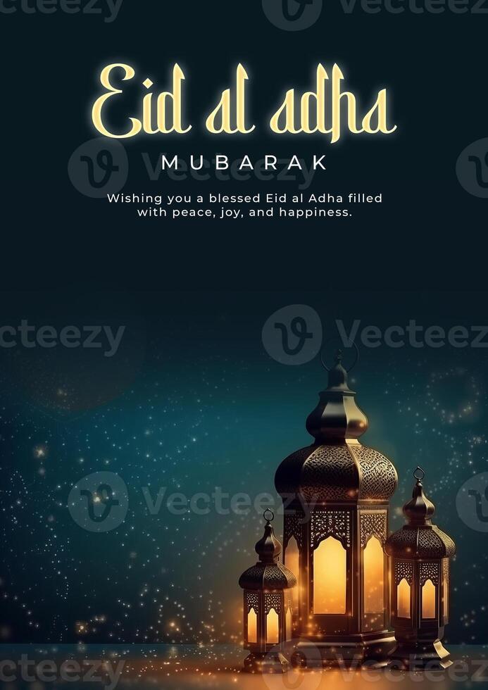 Eid al Adha Mubarak Poster. Illustration photo