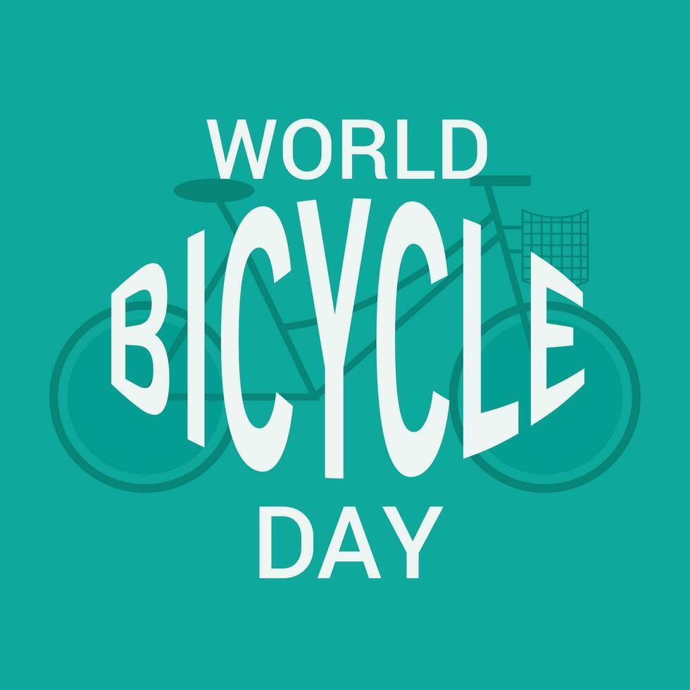 Vector illustration of a Background for World Bicycle Day.