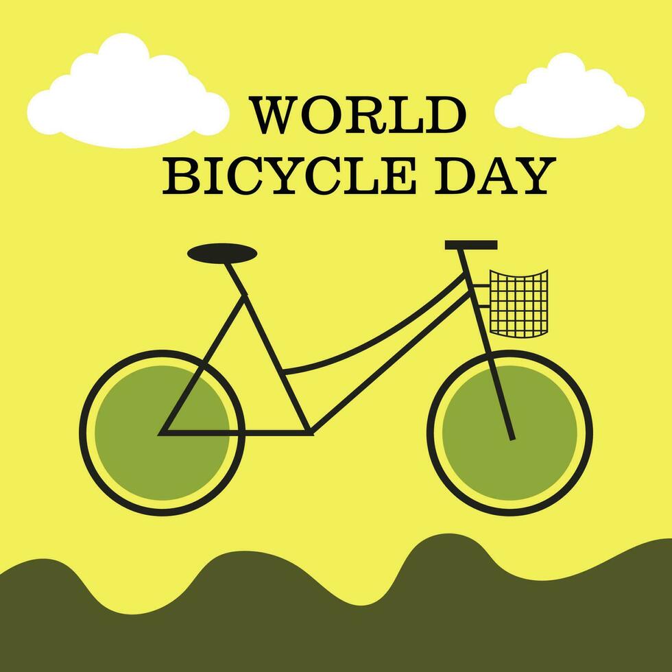 Vector illustration of a Background for World Bicycle Day.