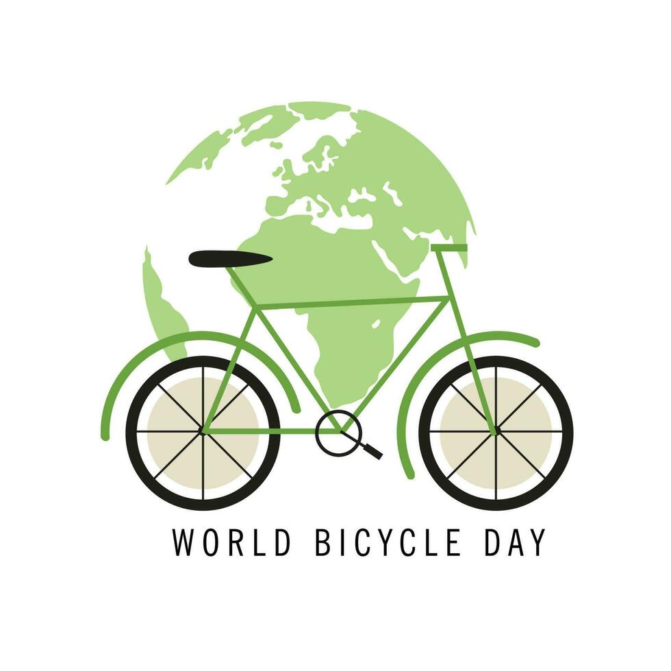 Vector illustration of a Background for World Bicycle Day.