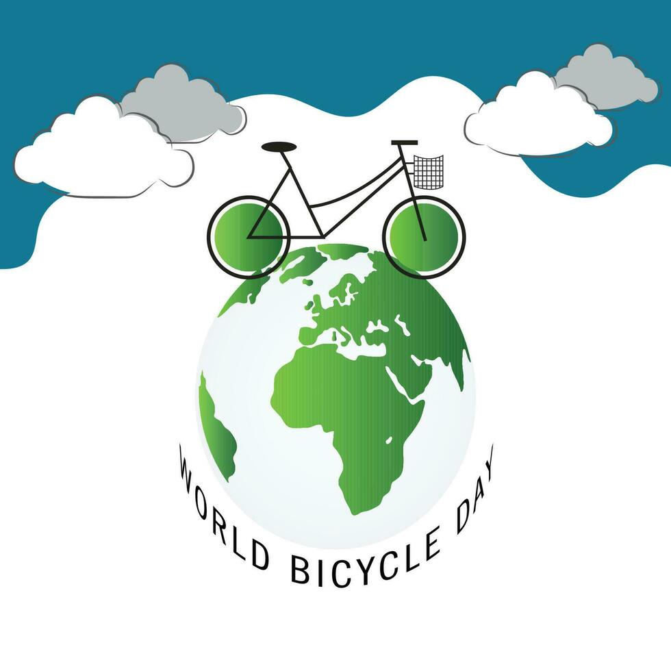 Vector illustration of a Background for World Bicycle Day.