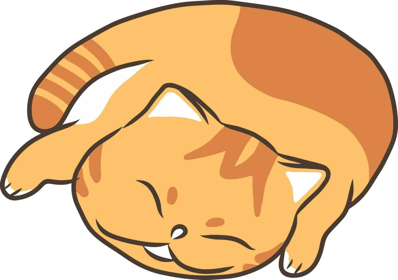 linda dibujos animados gato aislado en un blanco antecedentes. vector ilustración.