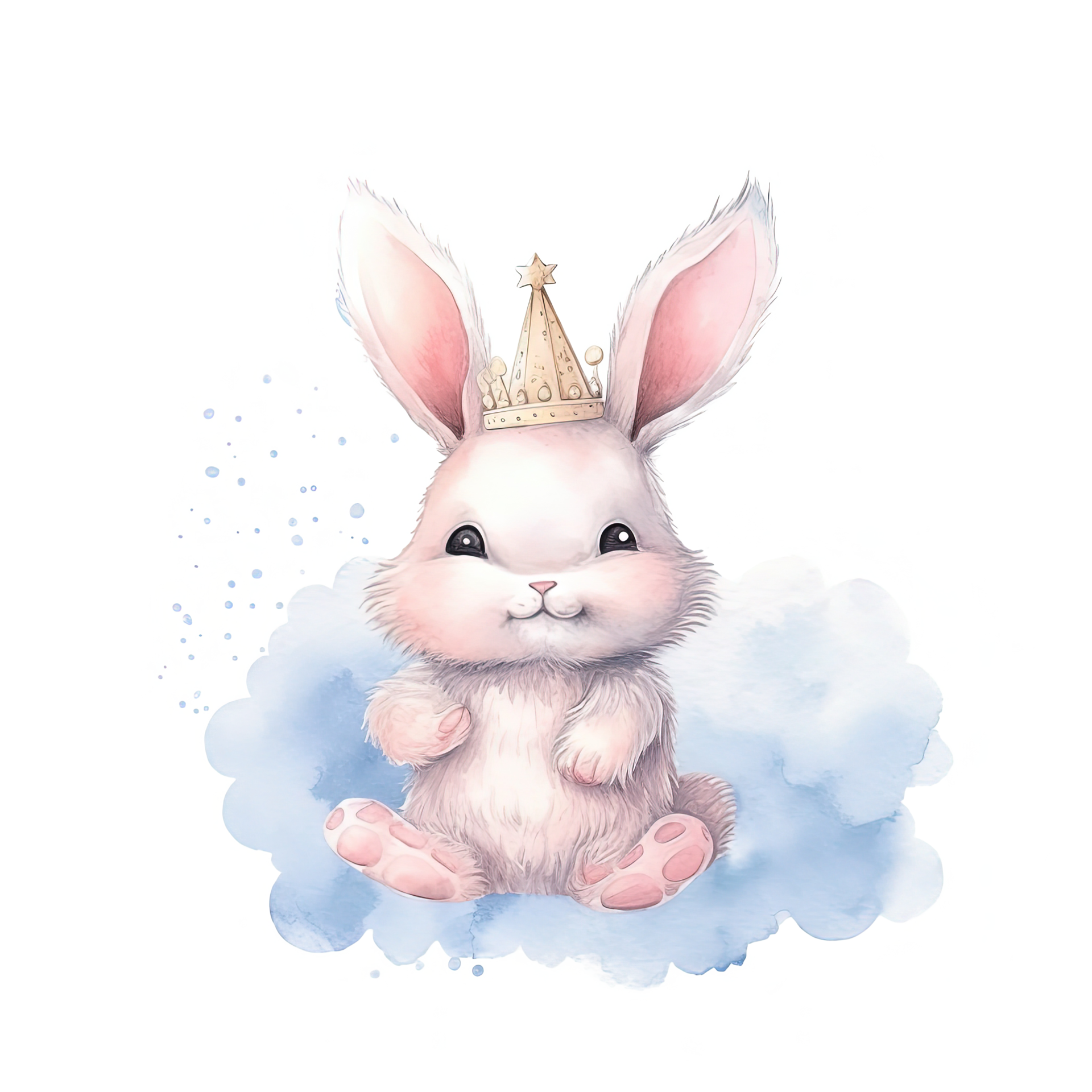 Cute princess bunny. Illustration AI Generative 24631637 PNG