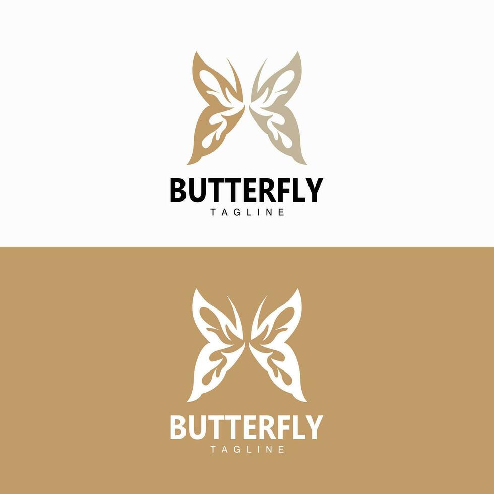 Butterfly Logo, Animal Design With Beautiful Wings, Decorative Animals, Product Brands vector