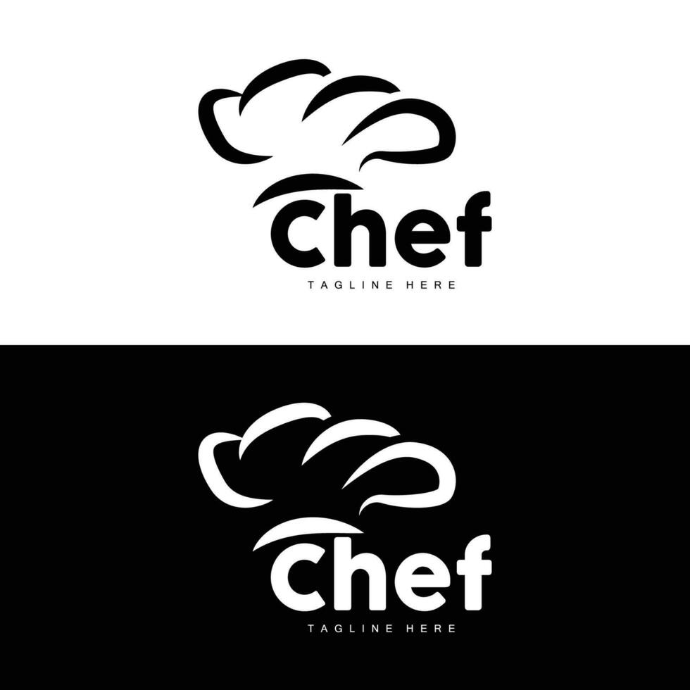 Chef Hat Logo, Cooking Vector Hand Made Chef Hat Collection, Product Branding Design