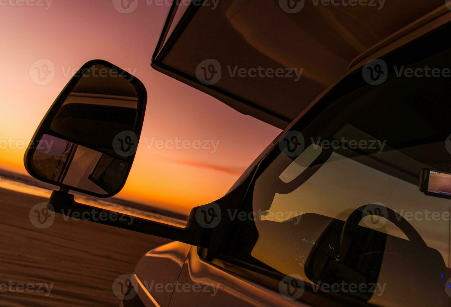 Class C Motorhome RV Beach Sunset Camping photo