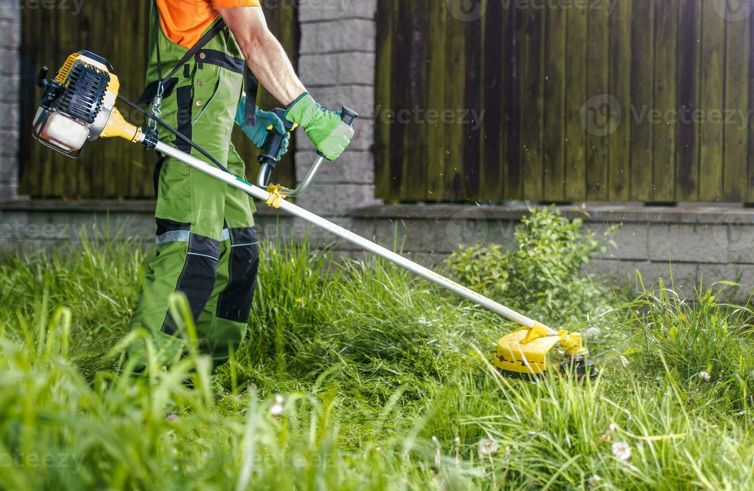 Trimming Grass with String photo