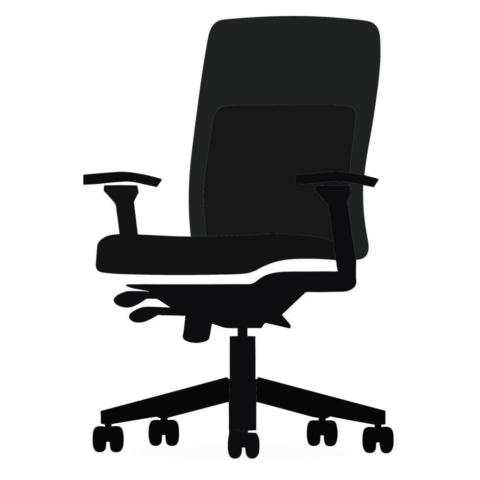 Office Chair Silhouette - png