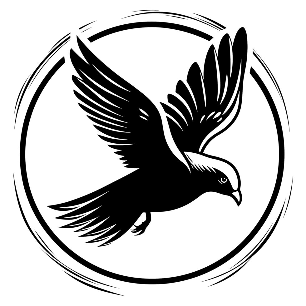 Beautiful Dove Silhouette - png