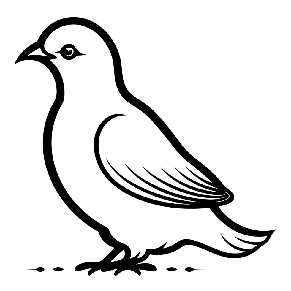 Beautiful Dove Silhouette - png