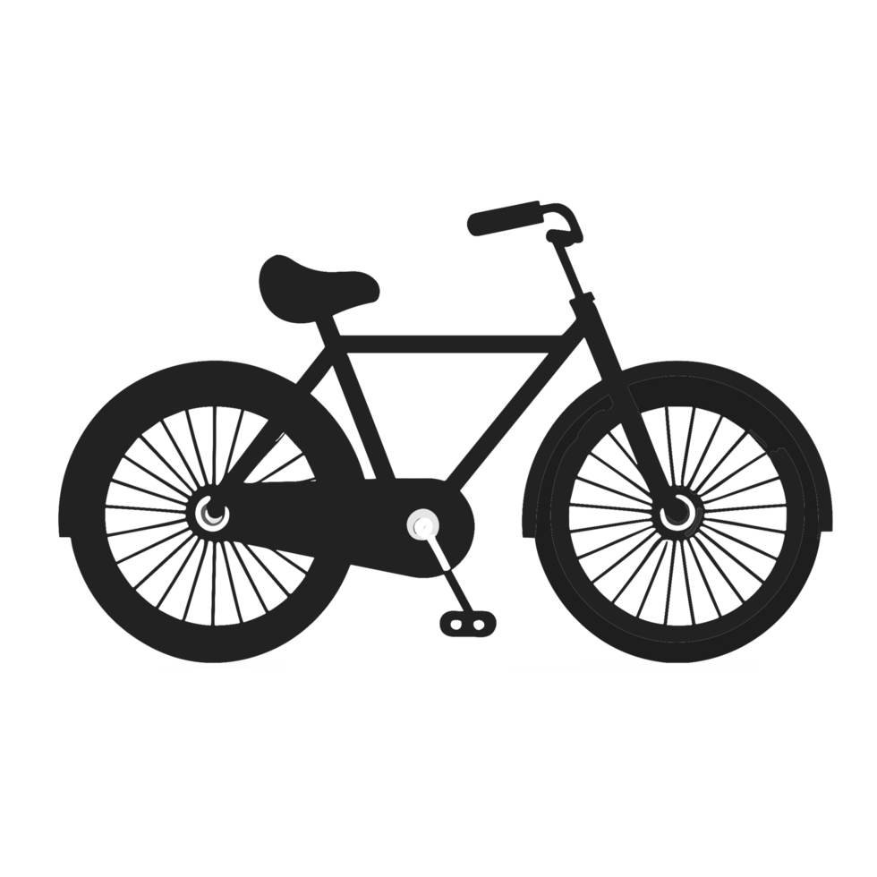 magnifique cycle silhouette - ai généré png