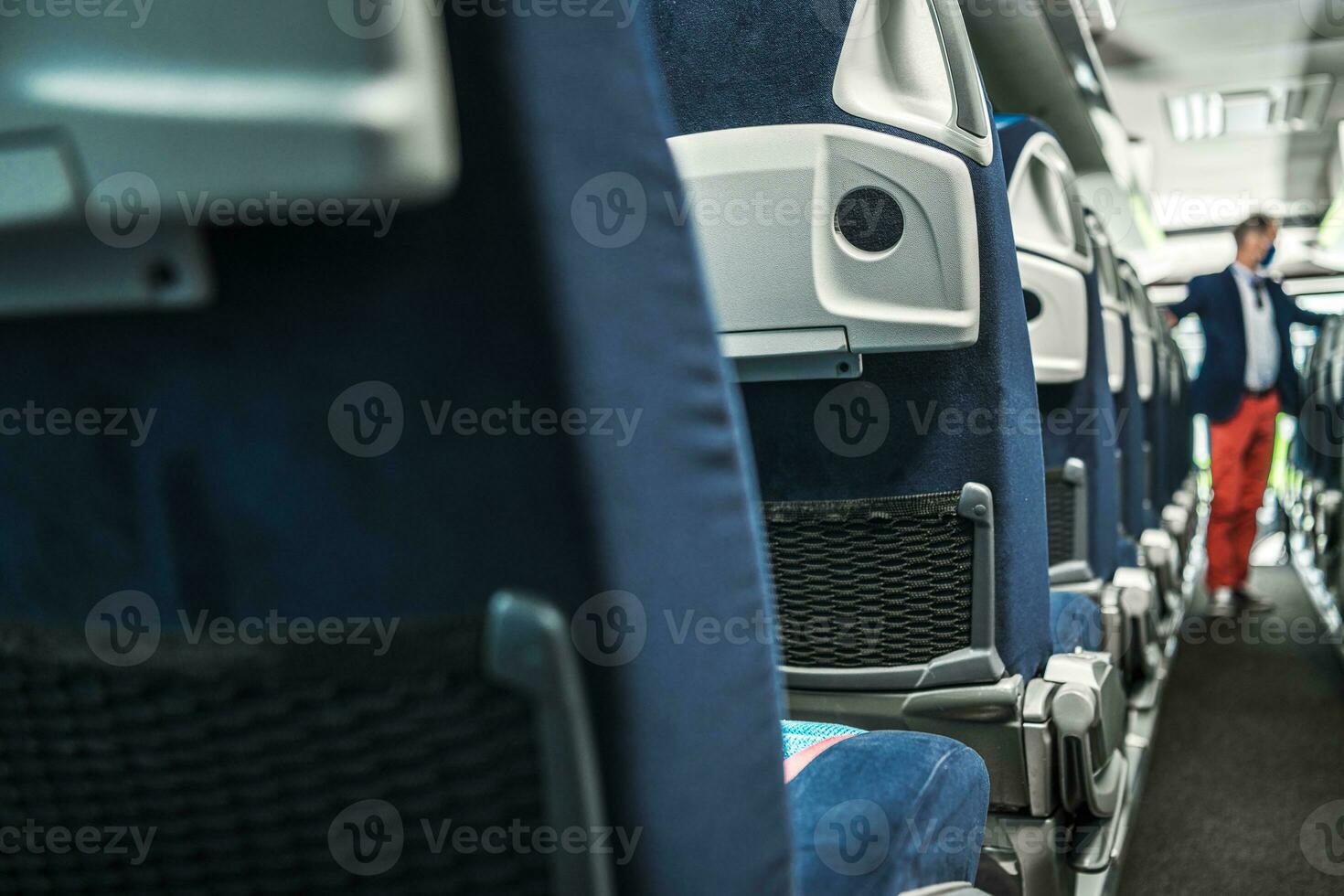 Image Of Bus Interior Without Passengers. photo