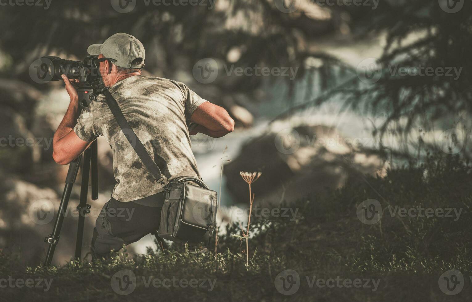 Professional Travel Photographer in Action photo