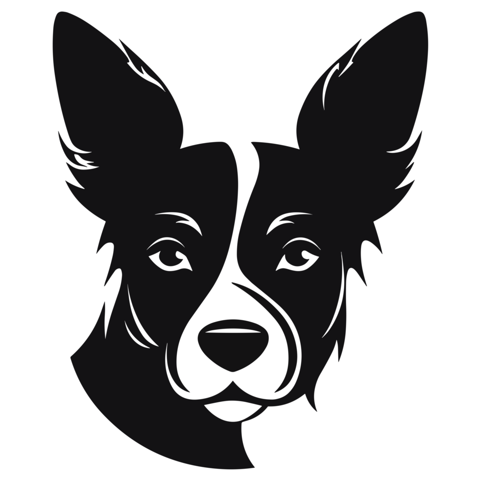 Beautiful Dog Silhouette - png