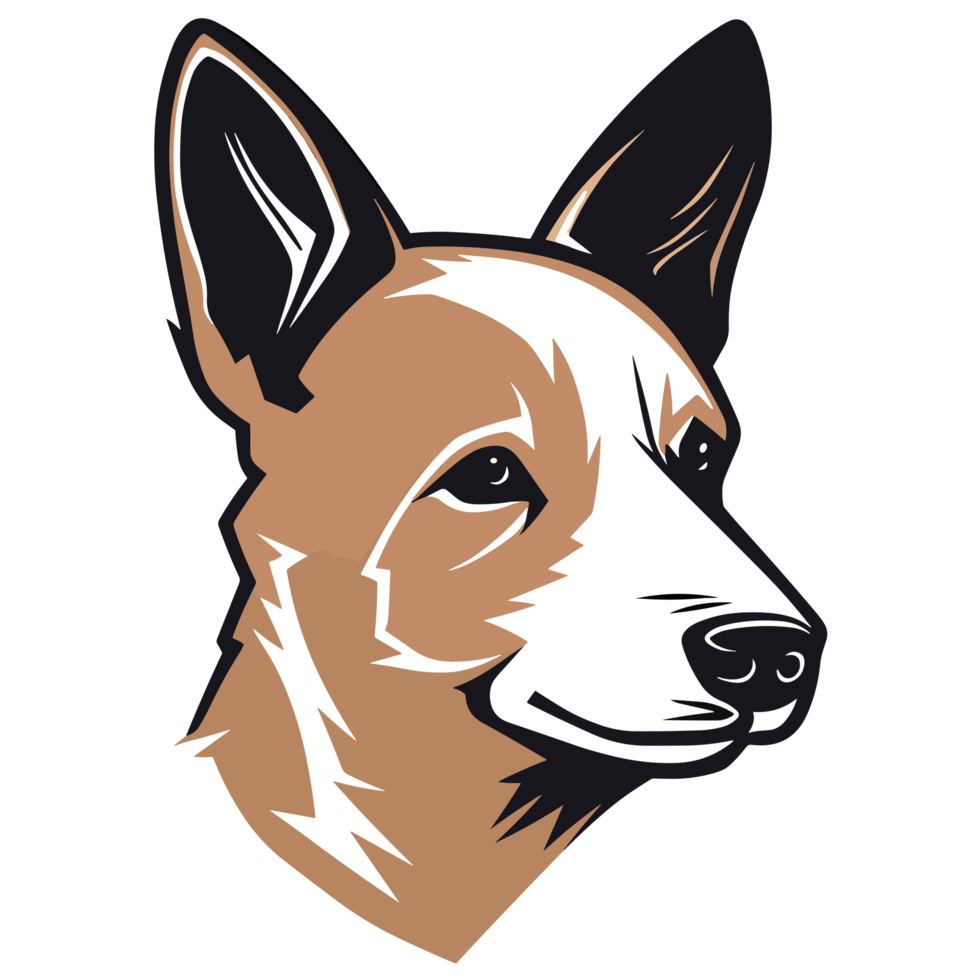 Beautiful Dog Silhouette - png