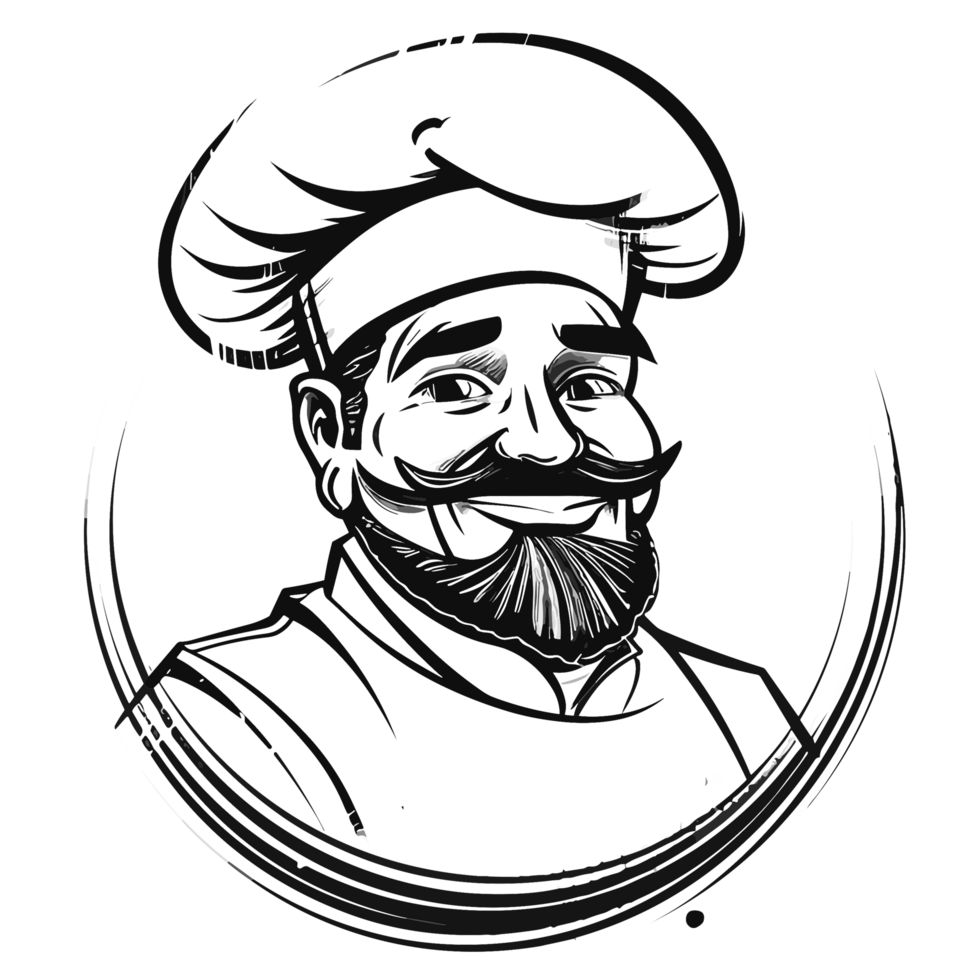 Beautiful Chef Silhouette - png