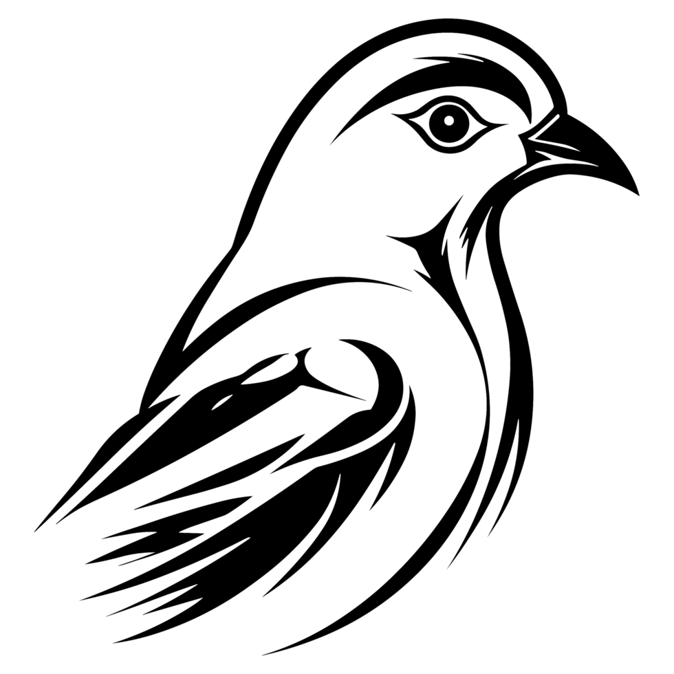 Beautiful Dove Silhouette - png