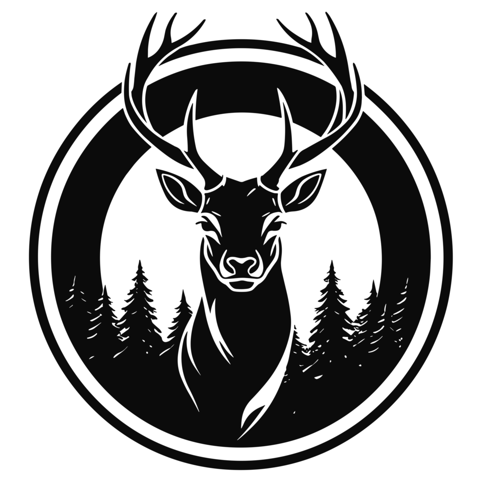 Beautiful Deer Silhouette - png