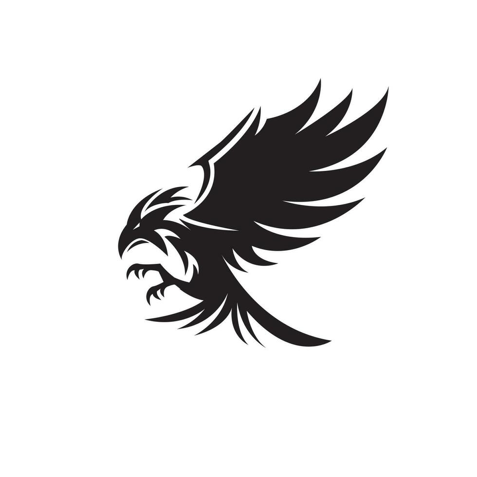 Abstract eagle logo illustration design vector