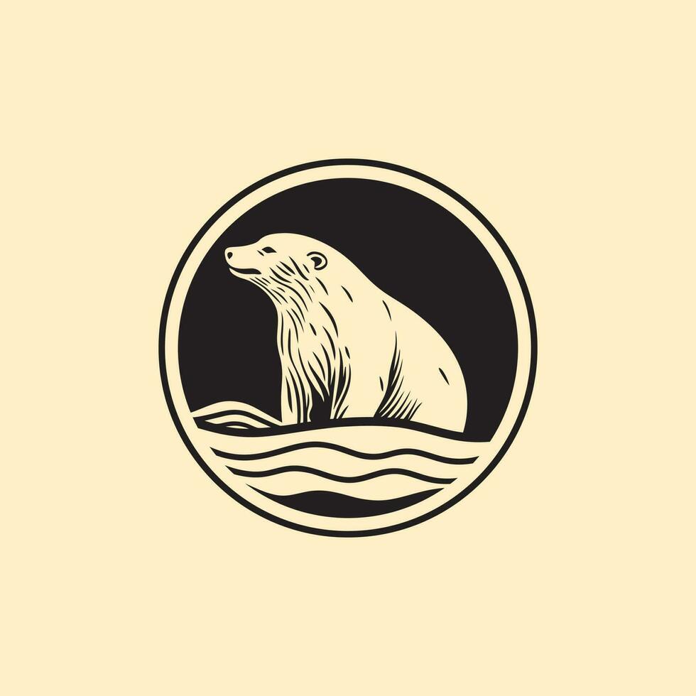 polar oso logo ilustración diseño para tu empresa o negocio vector