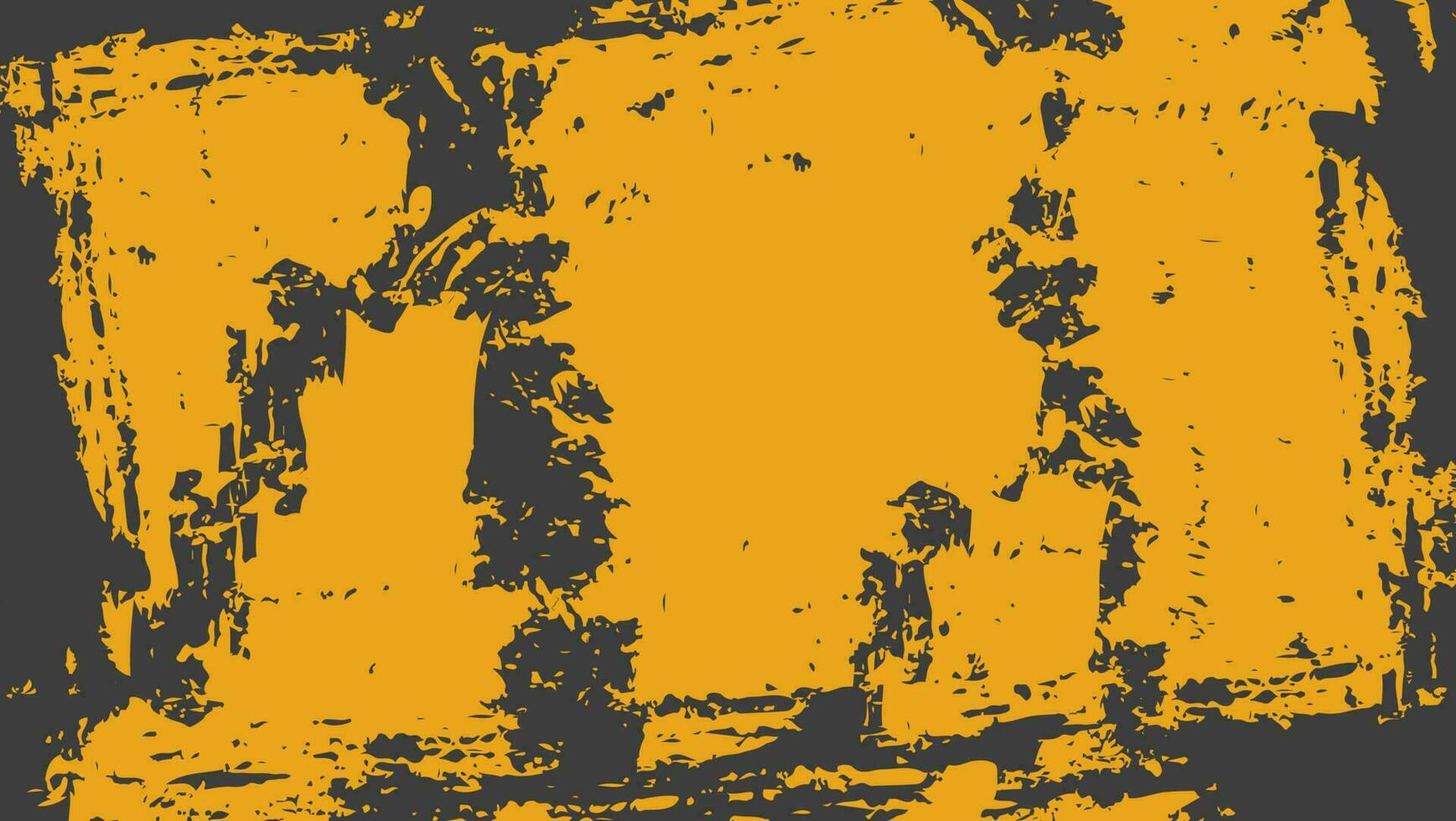 Abstract Rough Yellow Black Grunge Texture Background vector