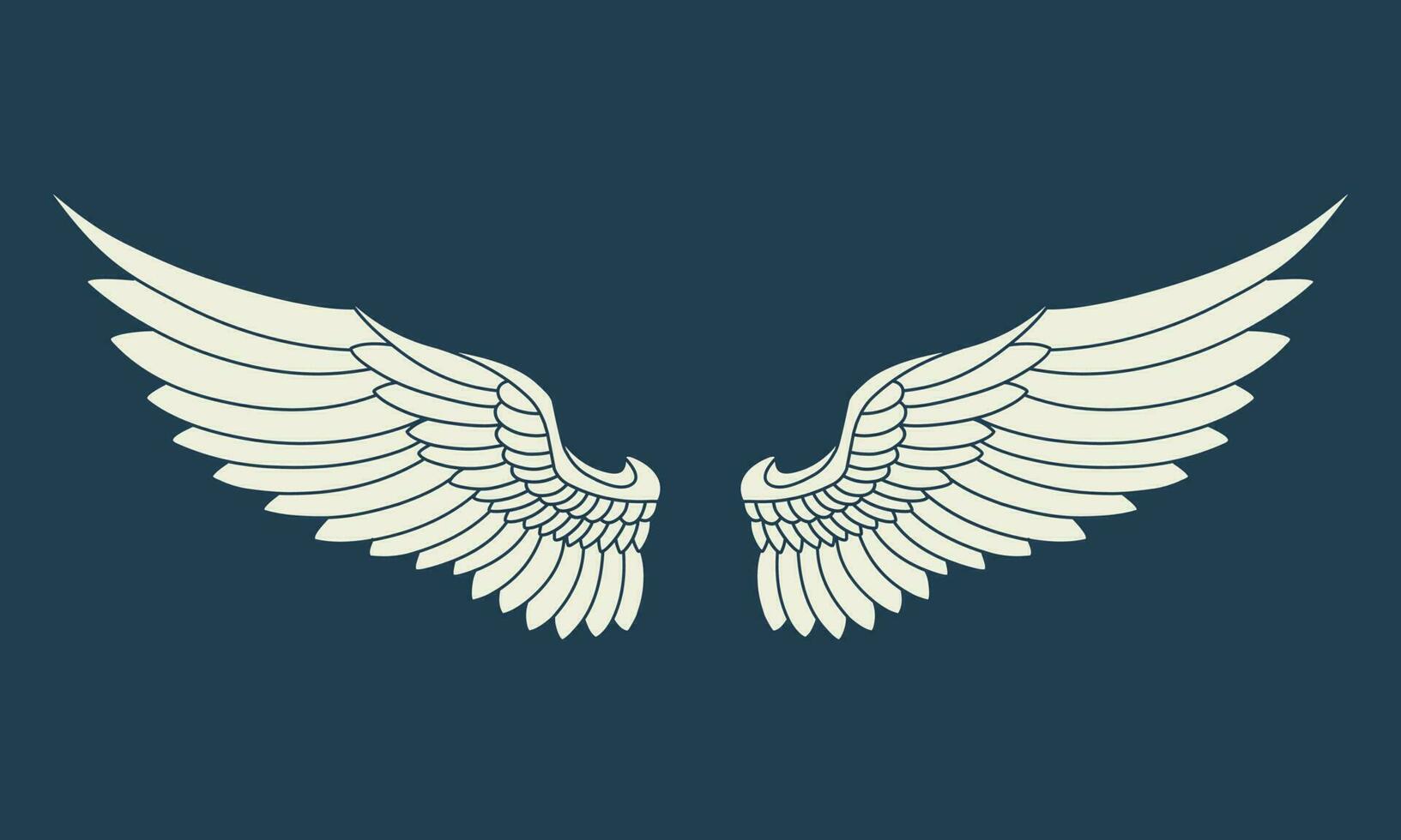 icono del logotipo vectorial alas de ángel blanco vector