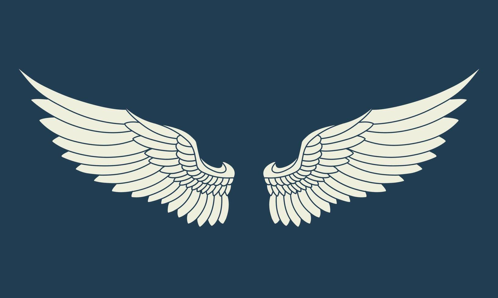 Vector logo icon white angel wings