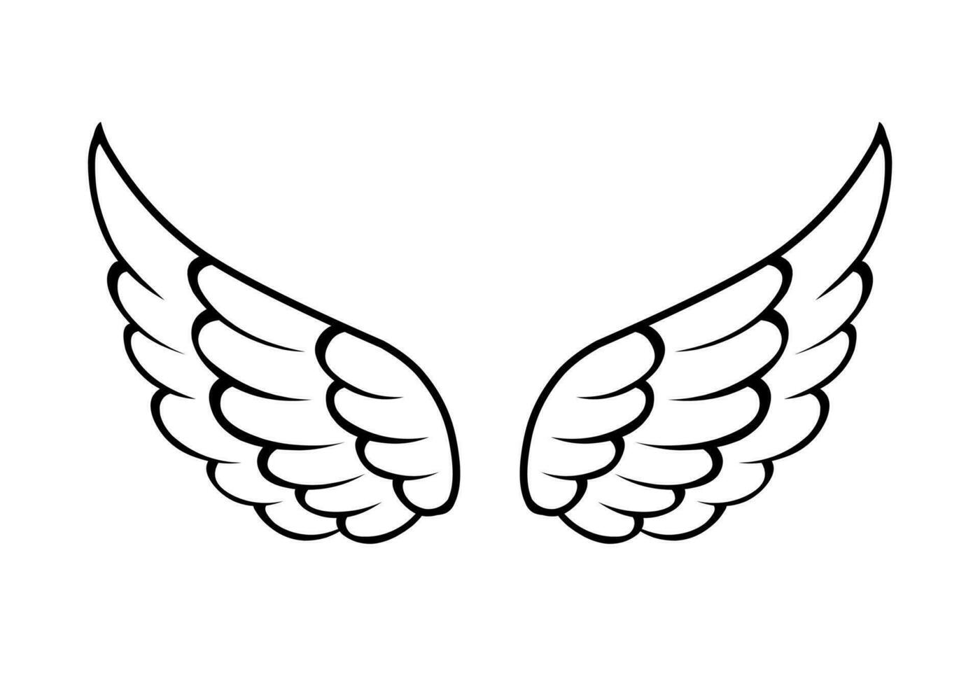 vector ángel alas línea Arte estilo